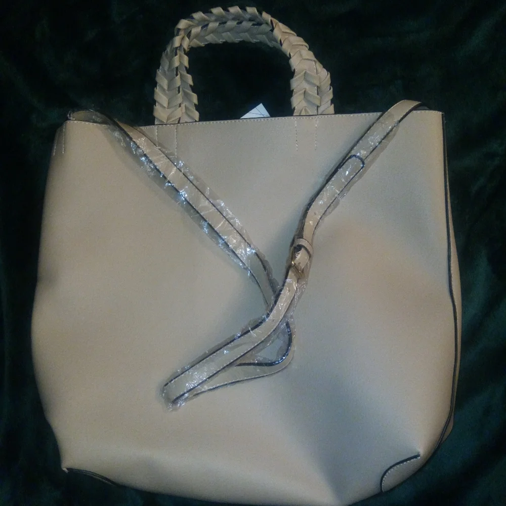Jules Kae x Rachel Zoe Charlotte Vegan Leather Tote/Crossbody in Blush Pink NWT
